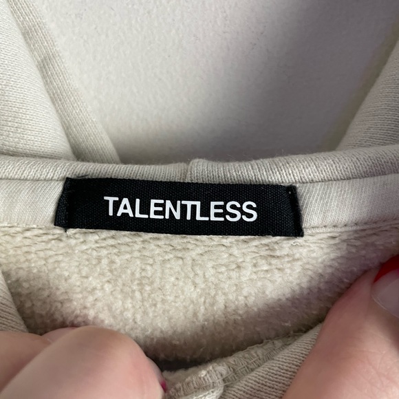 TALENTLESS Women’s Core Collection Long Sleeve Hoodie Bone Size Small - Picture 5 of 6